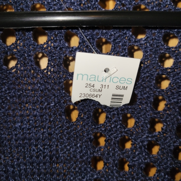 Maurices Americana Star Dolman Open Knit Cardigan Sweater Womens Size S/M - Picture 4 of 9